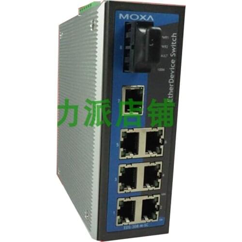 New Original Spot Photo For MOXA EDS-308-M-SC-T Wide Temperature Smart Plug And Play Industrial Ethernet Switch