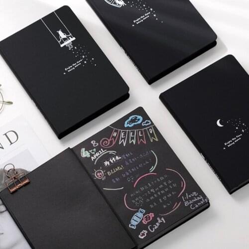 Creative Photo Album A5 Notepad Blank Black Cardboard Inner Page Diary Book Album DIY Black Notes