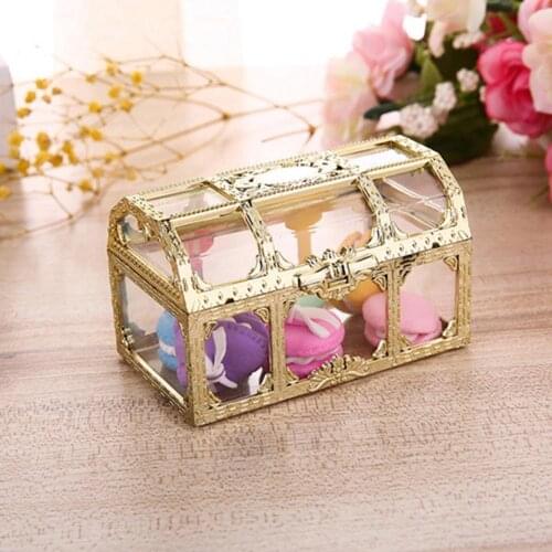 50%HOT Vintage Transparent Storage Box Candy Trinket Jewelry Holder Organizer Container