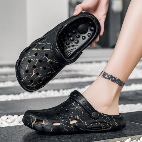 Summer Crocks Shoes Slide Men Light EVA Clogs Slippers Outdoor Garden Clogs Shoes Sandals Beach Flip Flops For Man Big Size 48