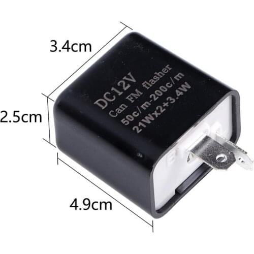 LED Flasher 12V 2 Pin Adjustable Frequency Relay Turn Signal Indicator For Motorcycle Motorbike fix