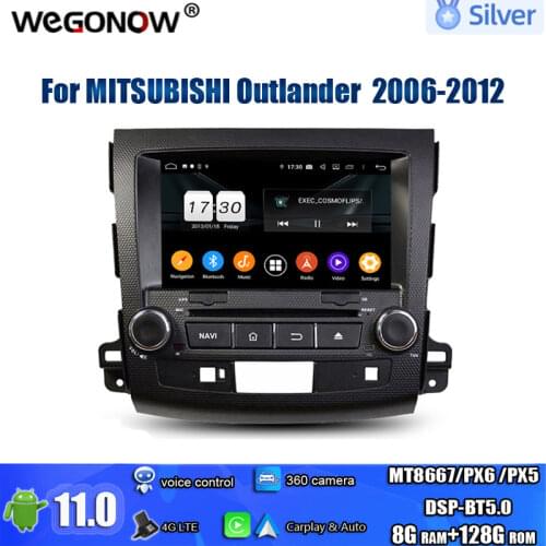 TDA7851 Android10.0 64GB ROM 8 Core For MITSUBISHI Outlander 2006-2012 Car DVD Player GPS map RDS Radio wifi BT5.0 DVR Camera TV
