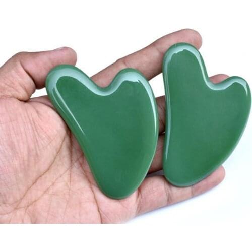 Face Guasha Board Jade Color Multiple Shapes Body Massage Synthetic Foot Face Skin Scrape Stone Tools