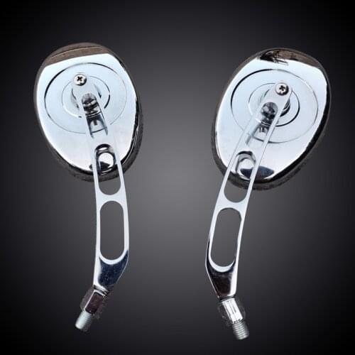 Universal Motorcycle Oval Chrome Rearview Mirrors Motorbike Side Mirror FOR Suzuki dl 650 v Strom sv650 sv1000 Intruder 800