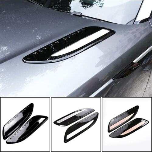 2Pcs Car Hood Air Vent Outlet Wing Trim Cover For Land Rover Range Rover VELAR 2017 2018 2019 2020 Accessories