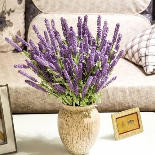 1 Bundle Romantic Provence Lavender Home Decor Vase Decoration For Home Wedding Artificial Flowers Grain Fake Plant Bonsai