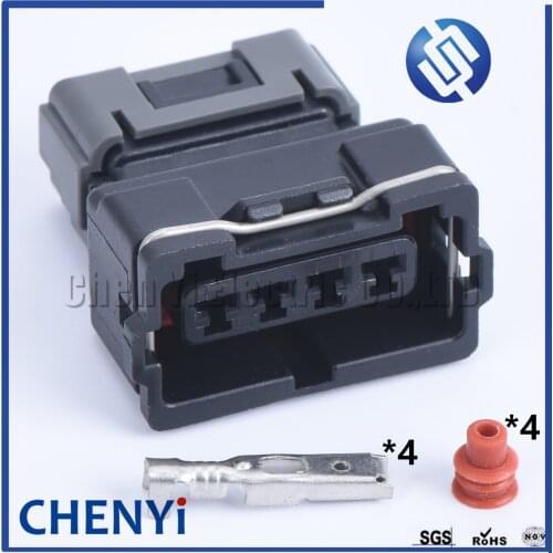 1 set 4 pin auto connector housing cable plug(3.5) female 4 AGE 16V TPS KA24 SR20 MAF Lancer TPS Connector For Toyota Mitsubishi