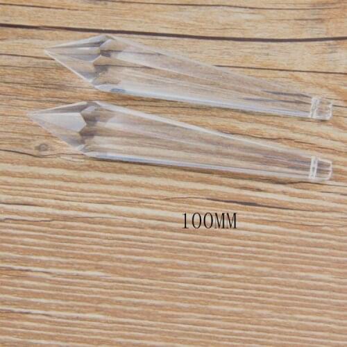 10pieces/lot Clear Chandelier icicle Glass Crystals Lamp Prisms Parts Hanging Pendants height 100mm(3.937")