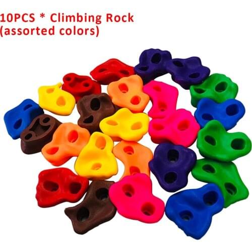 10pcs Wall Stones Grip Indoor Outdoor Toys Hand Feet Holds Children Kids Small Assorted Playground Backyard Climbing Rock Set