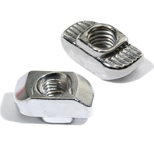 50 Pcs 2020 Series M3 Thread T Nuts Hammer Head Fastener Nut Aluminum Extrusion Profile T Slot 6mm