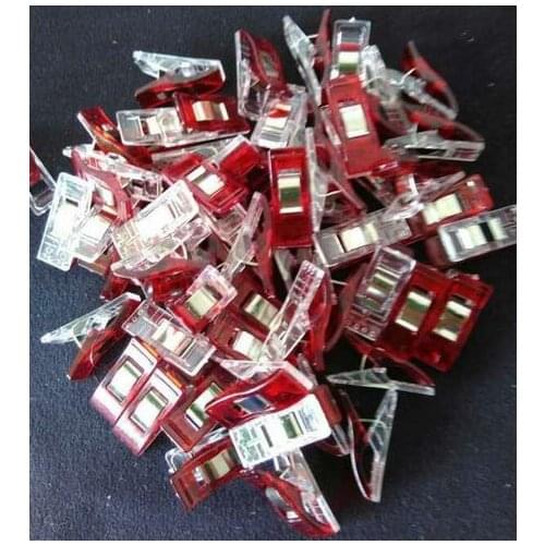 5000pcs Red PVC Plastic Clips For Patchwork Sewing DIY Crafts, Quilt Quilting Clip Clover Wonder Clip 2.7*1CM