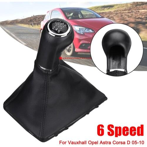 6 Speed Gear Knob Shift Stick Gaiter for Vauxhall Opel Astra Corsa D Zafira B 05-10 Car Accessories