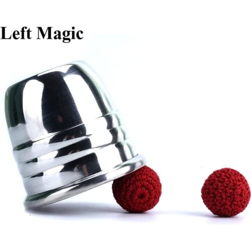 Aluminum Chop Cup - Silver,Classic Line Magnetic Cup Magic Tricks Magic Props Magic Toys Middle Size Close up Magia Gimmick