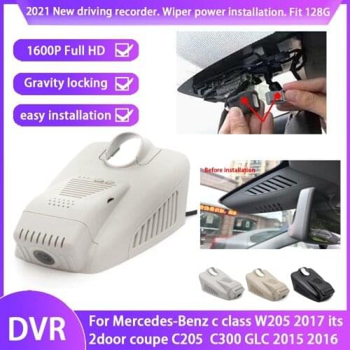 HD 2K 1600P Plug and play Car DVR Video Recorder Dash Cam Camera For Mercedes-Benz c class W205 C205 C300 GLC 2015 2016~ 2019