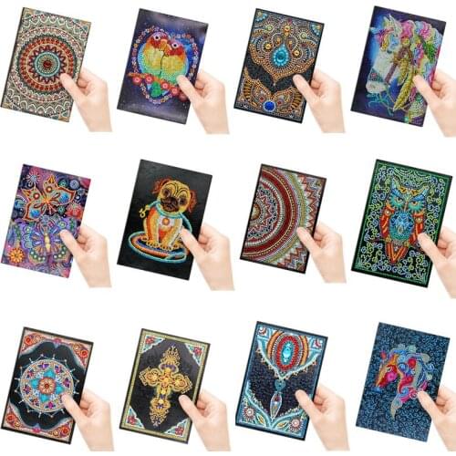 Diy craft Special-shaped diamond painting notebook diamond cover A5 notebook diamond painting cross stitch notepad
