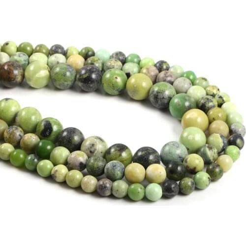 Natural stone beads Australian Jad 6/8/10/12 mm Round Ball loose beads for Jewelry Making Necklace DIY Bracelets Accessories