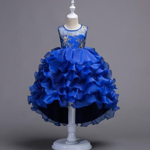 Childrens Performance Dress Skirt Big Child Tail Princess Dress Cake Puffy Performance Costume