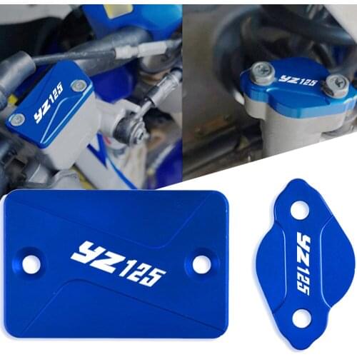 For Yamaha 2003 2004 2005 2006 2007 YZ125/250 YZ 125 YZ125 Motocross Accessories CNC Front Rear Brake Fluid Reservoir Cover Cap