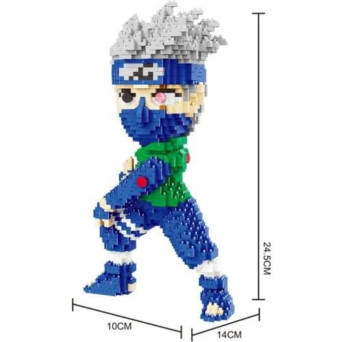 Naruto Series Of Micro-Particle Building Blocks Creative Puzzle Assembly Toy Kakashi Naruto Sasuke Educational Anime Model Toy