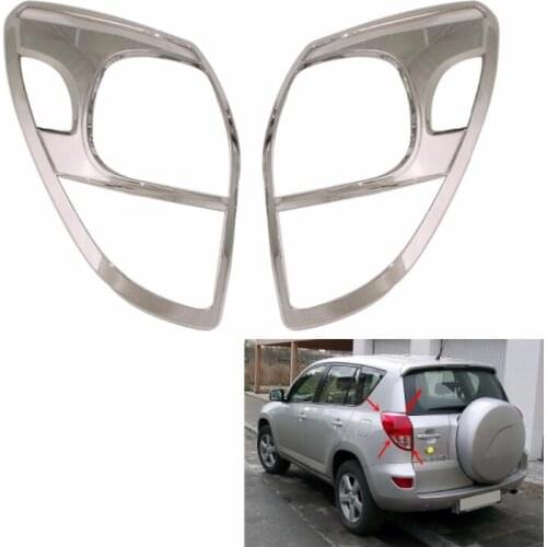 FOR Toyota RAV4 2006-2011 XA30 ABS Chrome plated Rear Light Lamp Cover Trim Tail Light Cover