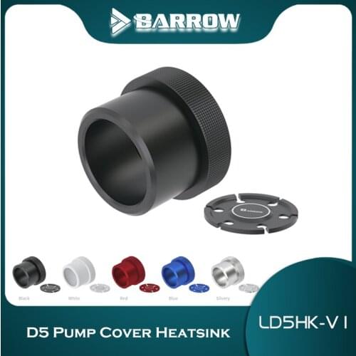 Barrow For D5/MCP655 Pump Cover PC water cooling LD5HK-V1 D5 Water Pump Special Aluminum Heatsink Top Kit