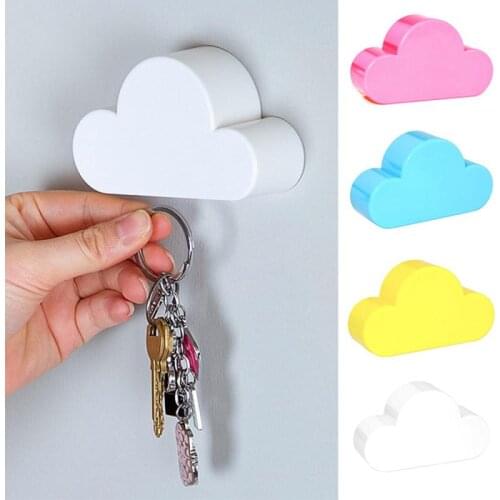 Magnetic Hooks Home Storage Holder Hooks Creative Cloud Shape Magnets Keys Securely Magnetic Hooks Wall-Mounted Key Holder