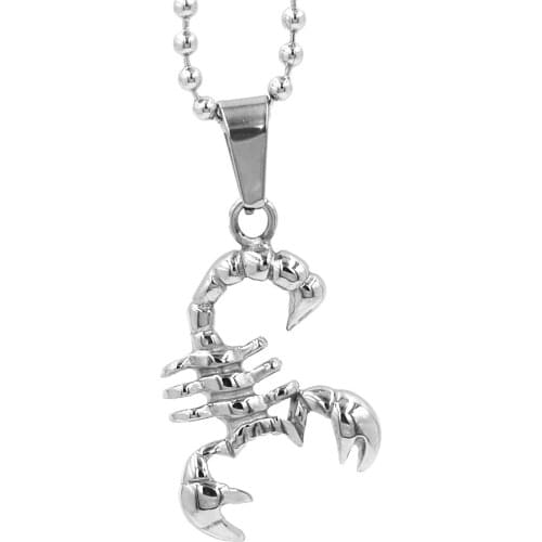 Fashion Little Scorpion Pendant Stainless Steel Jewelry Animal Scorpion Biker Pendant For Women Girl Kid as Gift SWP0267
