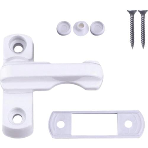 Outer Opening Window Lock Plastic Steel Window T-Type Buckle Lock Casement Window Lock Aluminum Alloy Window Anti-Theft Lock