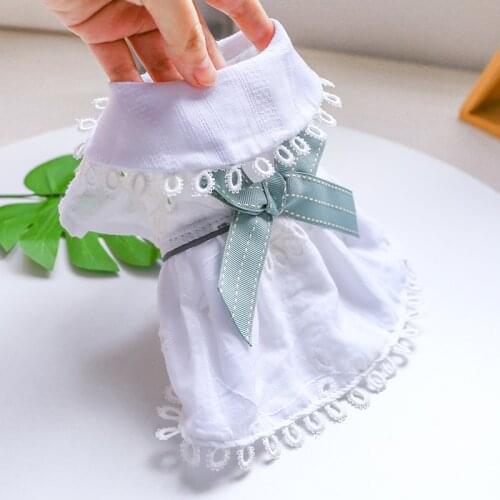 Dog Princess Dress Teddy Bichon Fairytale Yorkshire Poodle Spring/Summer Comfortable Thin Kitty Cat Clothes for Small Dogs
