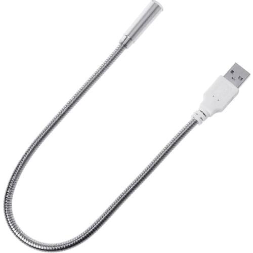 Q0KA USB Flexible Light Keyboard Lamp Rechargeable Adjustable Hose Night Illumination Plug And Play For PC Computer Desktop Book