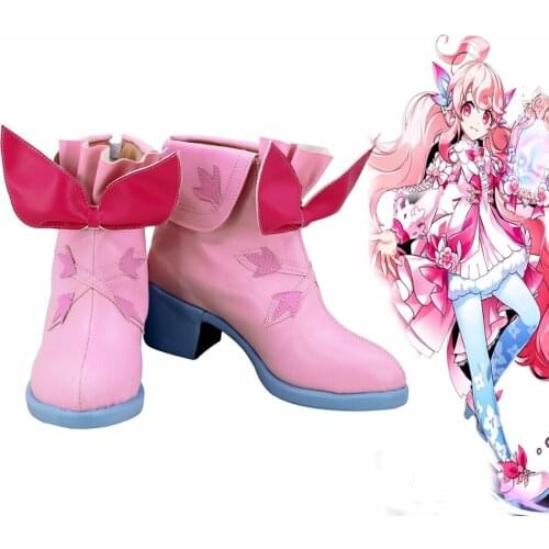 ELSWORD Laby 2nd Path Cosplay Boots Pink Shoes Custom Made Unisex Any Size