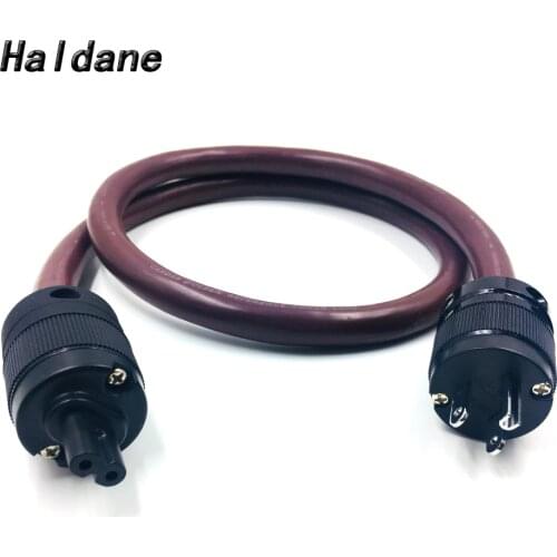 Haldane HIFI Rhodium plated US AC Power Cord Cable with firgure 8 C7 IEC Connector Power Cable for AMP/CD Amplifier Player