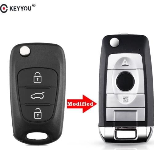 KEYYOU 3 Buttons Flip Folding Remote Auto Car Key Shell Blanks Case For Hyundai Avante Accent l20 I30 IX35 Auto Key Case