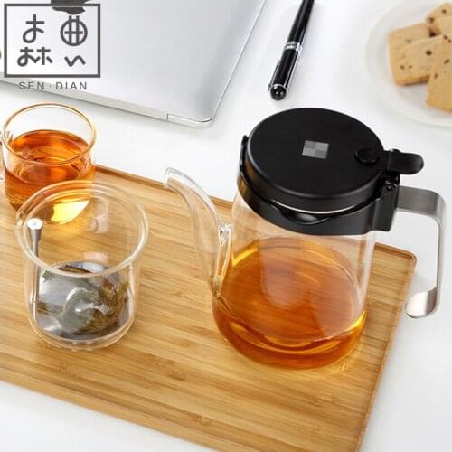 SENDIAN Japanese Style Glass Teapot Portable High Temperature Resistant Glass Pot 2021 New Hot Office Home Tea Set Accessories