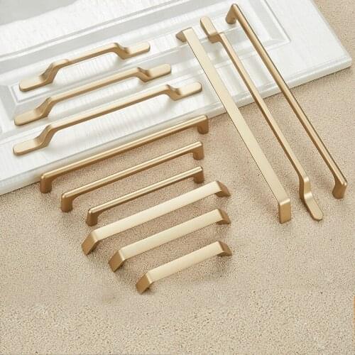 Solid Zinc Alloy Gold Cabinet Handles for Furniture Drawer Knobs Cabinet Pulls Decorative Home Decor Hardware