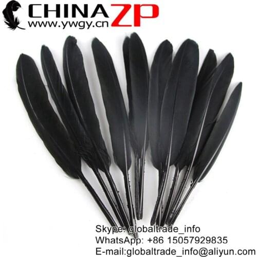 Leading Supplier CHINAZP Factory Wholesale 200pcs/color/lot Dyed Black Duck Cochettes Loose Feathers