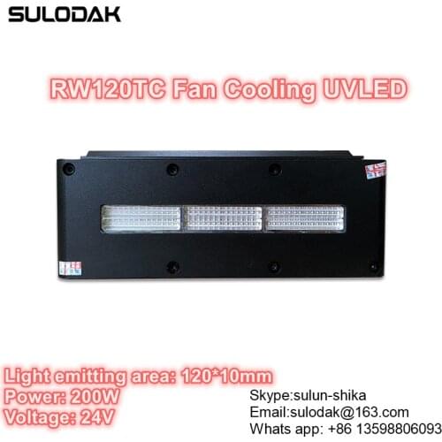 Fan Cooling RWF120TC Air-cooled UV Flatbed Printer Ultraviolet Curing UVLED Lamp 12010 Advertising Photo Inkjet Printing Light