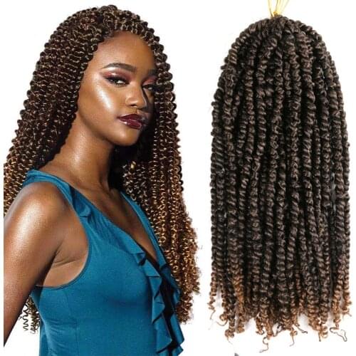 Passion Twist Hair Crochet Braids Ombre Hot Sale Pre looped Fluffy Twists Braiding Synthetic Crotchet Braids Hair Extensions
