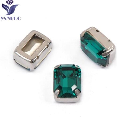 YANRUO 4610 All Sizes Blue Zircon Octagon Point Back Strass K9 Fancy Stones Setting Handicraft Glass Crystal Rhinestones