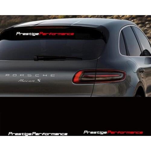 1pcs Prestige Performance Graphics Car Sunshade Stickers Stripe Windscreen Font Windshield Decals Auto Sport Styling Universal