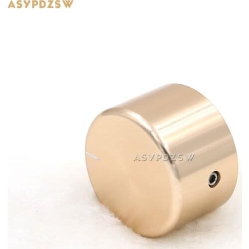 1 PCS High light 35*22 Solid aluminum Volume knob Amplifier Potentiometer knob Golden
