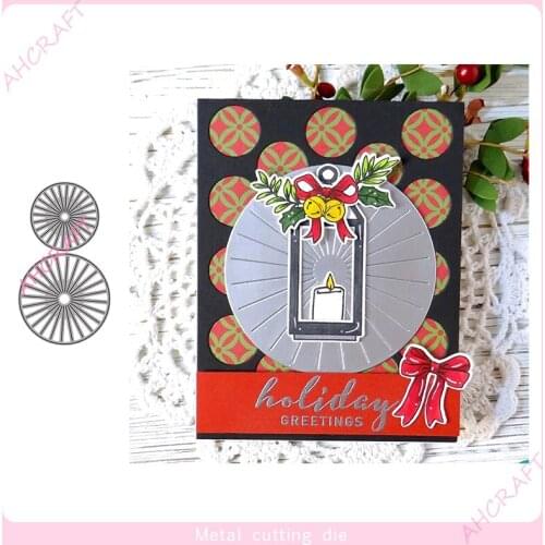 2pcs Circular background Metal Cutting Dies for DIY Scrapbooking Photo Album Decorative Embossing PaperCard Crafts Die2020