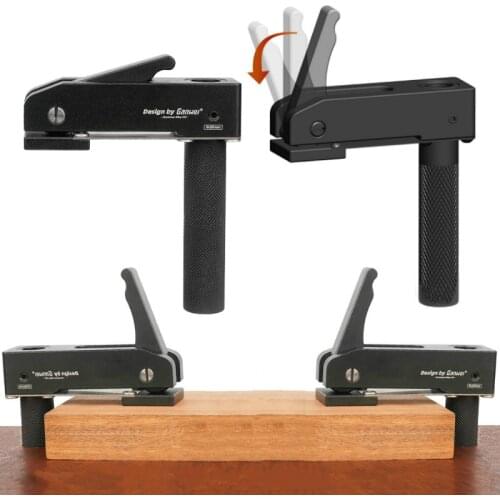 2 Pack 19mm/20mm Dog Hole Quick Acting Hold Down Clamp Woodworking Desktop Clip Adjustable Frame Fast Fixed Clip Clamp Fixture