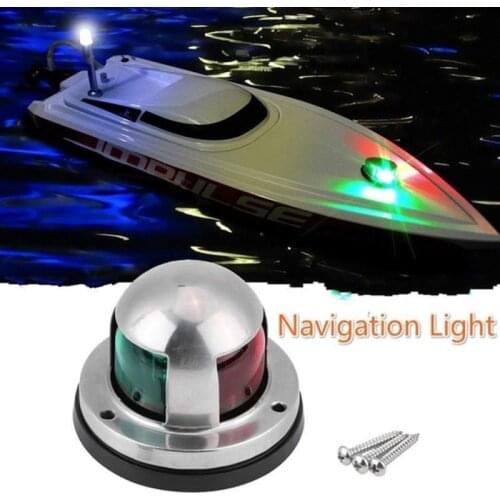 2 In1 Navigation Lights Red Green 8 LED Marine Bow Boat Indicator Light 12V Yacht Pontoon Bright Lights Stainless Steel IP65