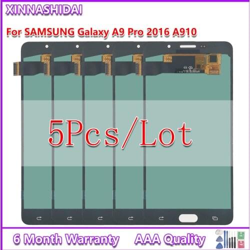 5PCS/ For Samsung Galaxy A9 Pro LCD 2016 A910 A9100 A910F/DS LCD Display Touch Screen Digitizer Assembly Replacement Part