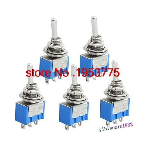 50Pcs 3 Terminals SPDT On Off On Toggle Switches AC 250V/3A 125V/6A