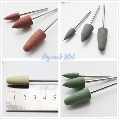 Best 50pcs/Set Dental Oral SILICONE Polishers Resin Base Acrylic Polishing Burs 2.35mm For Dental Lab