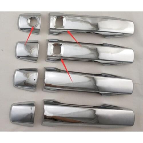 8Pcs Car The door handle covers For Toyota Land Cruiser LC200 FJ200 2008-2018 ABS Chrome Accessories