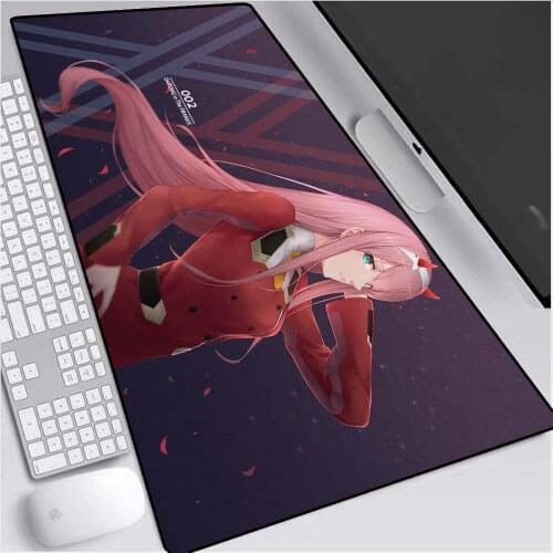 Anime Dear Franxx Mouse Pad XXL Darling In The Franxx Gaming Mousepad Laptop Waterproof Keyboard Desk Mat Pink Mousepad gift