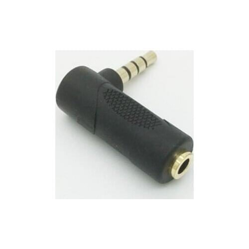 3.5mm Audio Stereo Adapter 90 Degree 3 Pole Right Angle Female To Male 4 Pole Plug L Shape AUX Headphone Jack Converter